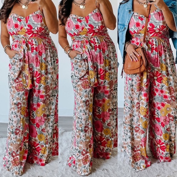 Mindy Mae’s Market Pants - Mindy Mae’s Loralei Floral Jumpsuit